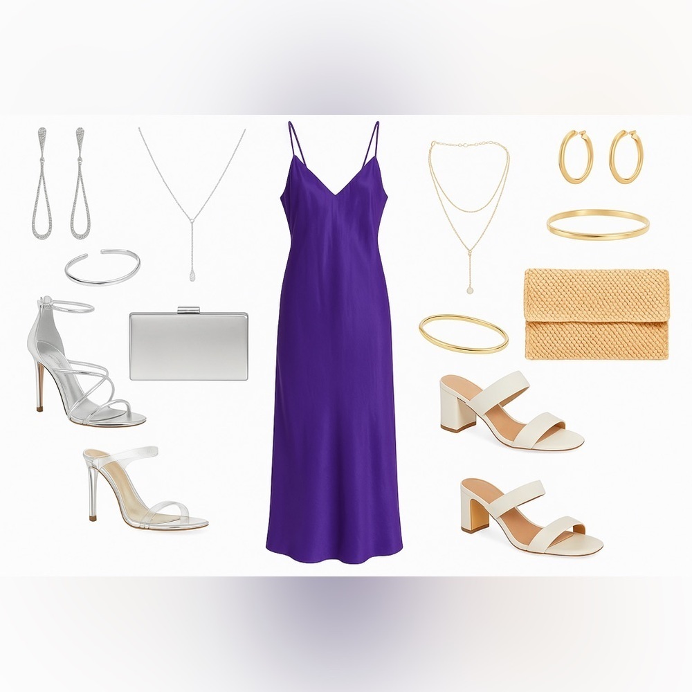 Vintage Frederick's of Hollywood Purple Slip Dress
